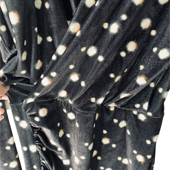 Atlein Ruched Velour Long Sleeve Surplice Wrap Dress Womens 40 | 8 NWT $1055 - Picture 7 of 11